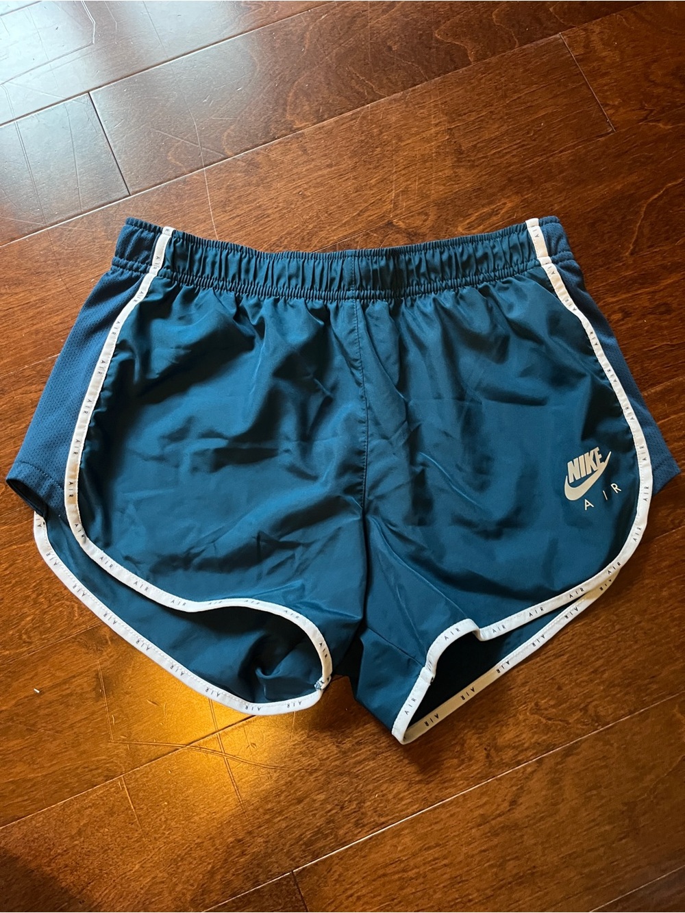 Nike Women's Teal Athletic Shorts with White Trim